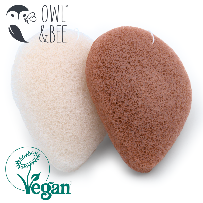 Konjac facial sponges For irritated skin Owl & Bee (Europe)